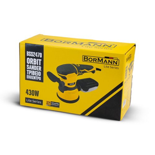 BORMANN Lite Excentrická bruská 430W, Ø125mm, 4000-13500 ot./min, ZBER PRACHU (BSS2470)