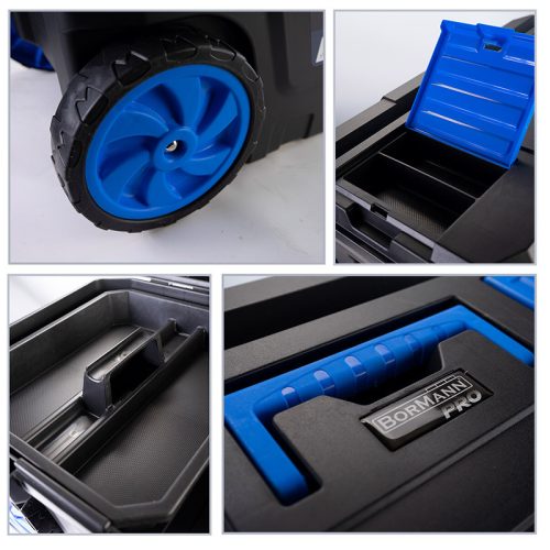 BORMANN Pro Náradie na kolieskach s teleskopickou rukoväťou a dodatočným vrchným úložiskom, 65 x 40 x 35 cm (BTB3322)