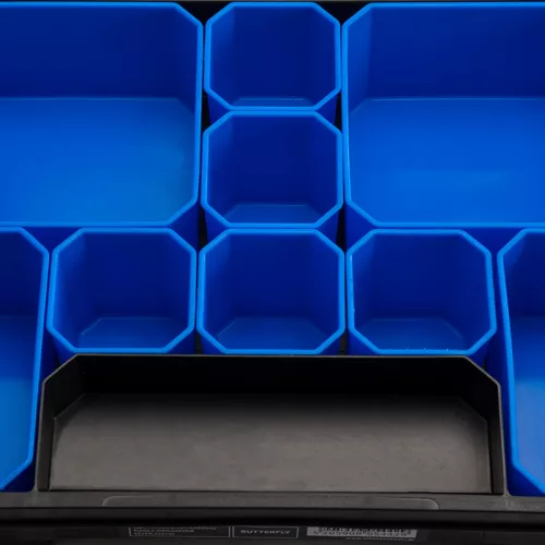 BORMANN Pro Organizátor nástrojov 'BUTTERFLY' s odnímateľnými boxami, 42 x 29,5 x 6 cm, viacfarebný (BTB3336)