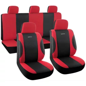   BORMANN Lite AUTO SEDADLOVÝ OBAL, 9 KS/SET, POLYESTER, ČIERNY S ČERVENÝM (BWC3100)