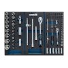 BORMANN Pro 6-priečinkový skrinkový vozík s kolieskami a bočnými dverami a 120 nástrojmi CR-V (BWR7600SET)