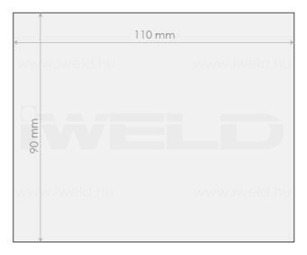 IWELD Ochranné sklo 90x110mm (C10000021)