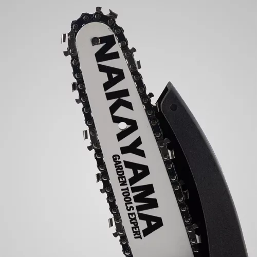 NAKAYAMA AKUMULÁTOROVÁ MINI REŤAZOVÁ PÍLA 21V, BEZKÚFELOVÁ, LIŠTA 15cm, 825gr, REŤAZ 1/4"1,1mm,37Článkov 11m/s, 2x2Ah Li-Ion, (EC1050)