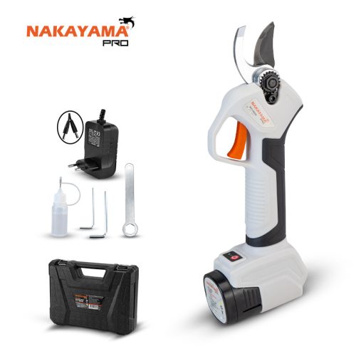 NAKAYAMA PRO Akumulátorové záhradnícke nožnice  16,8 V, 2 Ah batéria, 0 – 22/0 – 28 mm (EC1300)