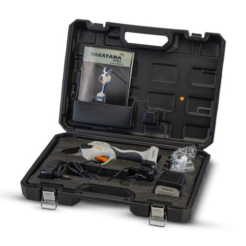 NAKAYAMA PRO Akumulátorové nožnice na strihanie konárov s priemerom 0-25 / 0-32 mm  0-25/0-32mm, 740gr, BATÉRIA 2Ah Li-Ion, Púzdro (EC1350)