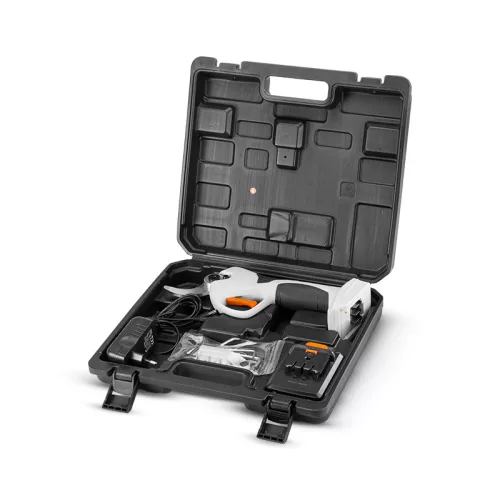 NAKAYAMA PRO Akumulátorové záhradnícke nožnice 21V, 2AH batéria, 0-30/0-40 mm, bezkefové, 970g,  KUFOR , BATERIA (EC1400)