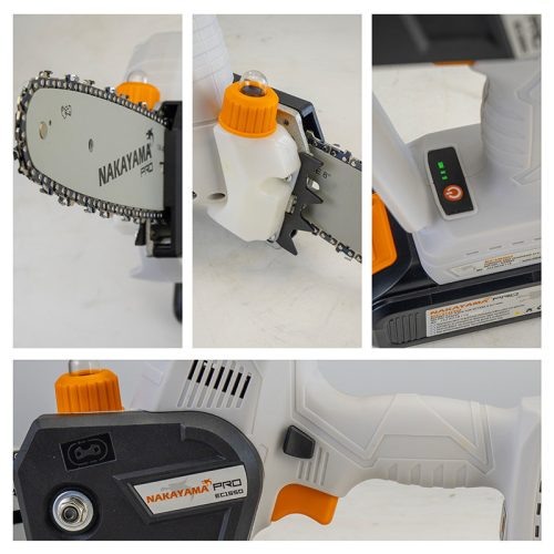 NAKAYAMA PRO AKUMULÁTOROVÁ MINI REŤAZOVÁ PÍLA 21V, BEZkefová, 1500gr, 20cm LIŠTA,REŤAZ 1/4" 48Link 8m/s, 4,0Ah Li-Ion, Púzdro (EC1550)