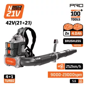   NAKAYAMA PRO akumulátorový fúkač lístia, bezuhlíkový, 2×4,0 Ah, 40 V, Li-Ion (EC1723X44)