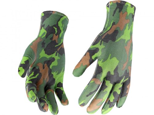 FLO ZÁHRADNÉ RUKAVICE VOJENSKÁ TLAČ A 8" (FL-74113)