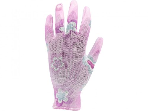 FLO POLYESTEROVÉ ZÁHRADNÉ RUKAVICE 8" KVETY (FL-74125)