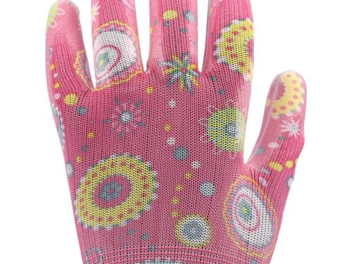 FLO POLYESTEROVÉ ZÁHRADNÉ RUKAVICE 8" KVETY (FL-74126)