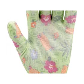   FLO POLYESTEROVÉ ZÁHRADNÉ RUKAVICE 8" KVETY (FL-74127)