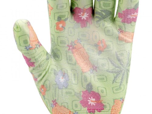 FLO POLYESTEROVÉ ZÁHRADNÉ RUKAVICE 8" KVETY (FL-74127)