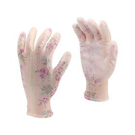   FLO POLYESTEROVÉ ZÁHRADNÉ RUKAVICE 8" KVETY (FL-74128)