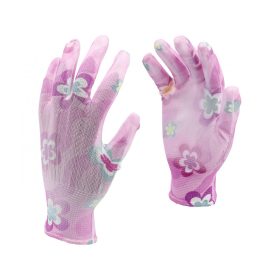   FLO POLYESTEROVÉ ZÁHRADNÉ RUKAVICE 9" KVETY (FL-74130)