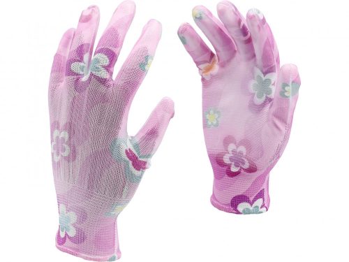FLO POLYESTEROVÉ ZÁHRADNÉ RUKAVICE 9" KVETY (FL-74130)