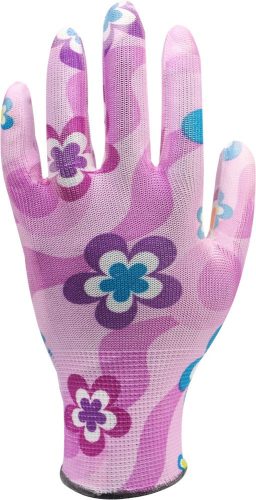 FLO POLYESTEROVÉ ZÁHRADNÉ RUKAVICE 10" KVETY (FL-74131)