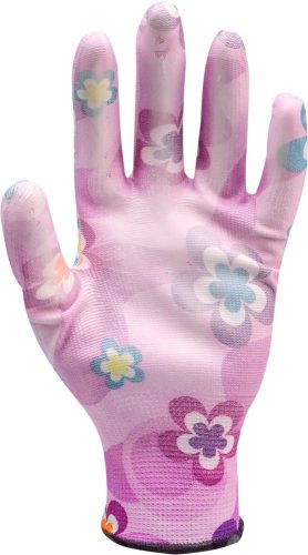 FLO POLYESTEROVÉ ZÁHRADNÉ RUKAVICE 10" KVETY (FL-74131)
