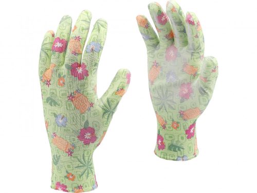 FLO POLYESTEROVÉ ZÁHRADNÉ RUKAVICE 9" KVETY (FL-74134)