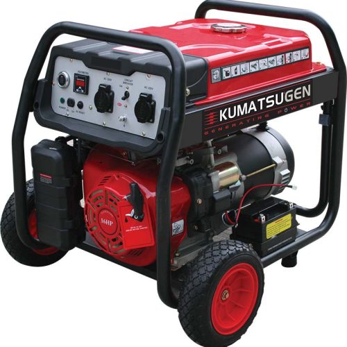 KUMATSUGEN Benzínový generátor 8,1 KVA/16HP s elektrickým štartérom a batériou (GB8500MP)
