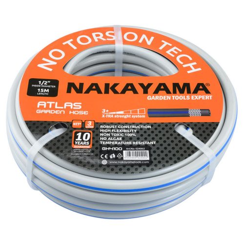 NAKAYAMA ZÁHRADNÁ HADICA ATLAS 3 VRSTVOVÁ 15Μ 1/2'' (GH4100)