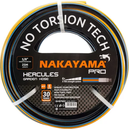 NAKAYAMA PRO 6 VRSTVOVÁ ZÁHRADNÁ HADICA HERCULES 15Μ 1/2'' (GH5900)
