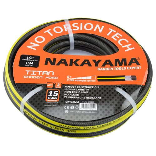 NAKAYAMA ZÁHRADNÁ HADICA TITAN 3 VRSTVOVÁ 15Μ 1/2'' (GH6100)