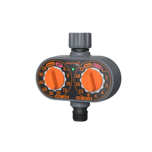 NAKAYAMA PRO DVOJITÉ GOMBÍKOVÉ BATÉRIOVÉ VODNÉ ČASOVAČE S JEDNÝM VÝSTUPOM 3/4" (GH9139)