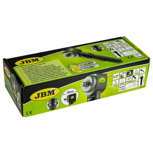 JBM Vzduchový kľúč Extra krátky 1/2" 650Nm (JBM-53733)