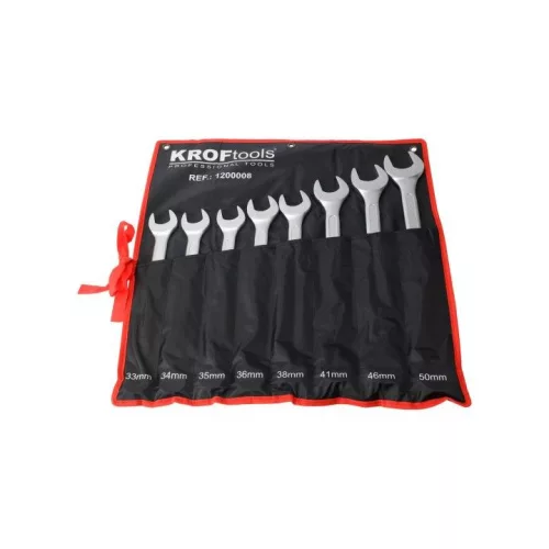 KROFtools sada očkoplochých kľúčov, 33–50 mm, 8-dielna (1200008)