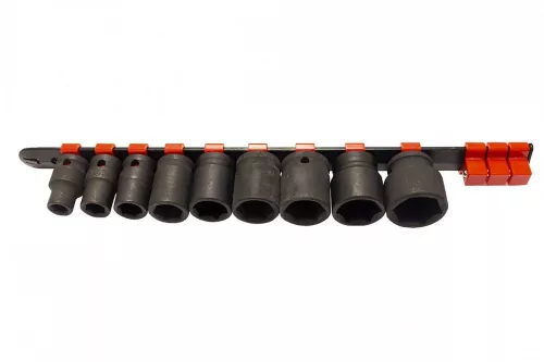 KROFtools sada nástrčných rázových (gola) hlavíc, uchytenie 1/2", 9 ks (1235)
