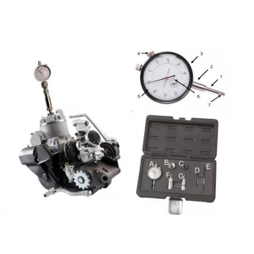 KROFtools sada číselníkového indikátora s adaptérmi M10 a M14, delenie 0,01 mm (1680)