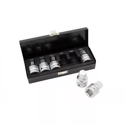KROFtools sada imbusových bitových hlavíc 3/4", H14–H23, 60 mm, 6 dielov (2126)