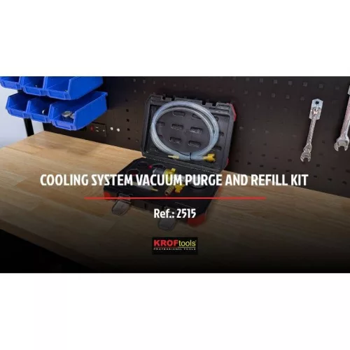 KROFtools Vákuová sada na plnenie a odvzdušnenie chladiaceho systému s adaptérmi 35 – 44 mm (2515)