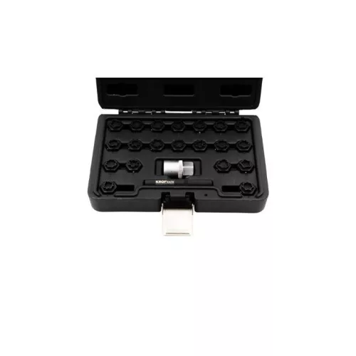 KROFtools sada na demontáž bezpečnostných skrutiek kolies pre Audi, 22-dielna, 1/2”, T40073 (3070)