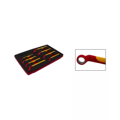 KROFtools izolovaná skrinka s elektrikárskym náradím VDE – 6 modulov, čierna (8498PRE)
