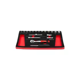   KROFtools sada nástrčných kľúčov 1/4", 19 dielov, v penovej vložke (K-8511)
