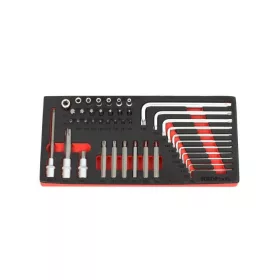   KROFtools Sada bitov a nástrčných kľúčov Torx a E-Torx s L-kľúčmi, 43 dielov (8575)