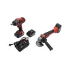 KROFtools akumulátorový rázový uťahovač 1/2", 400 Nm a uhlová brúska 18 V, 115 mm, 4 Ah akumulátor s nabíjačkou