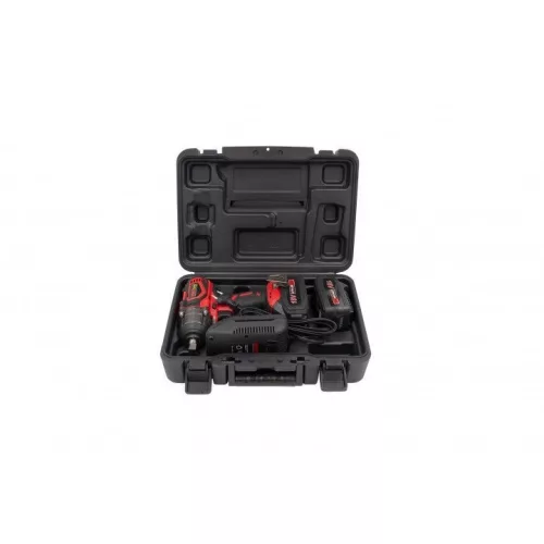KROFtools akumulátorový rázový uťahovač 1/2", 400 Nm a uhlová brúska 18 V, 115 mm, 4 Ah akumulátor s nabíjačkou