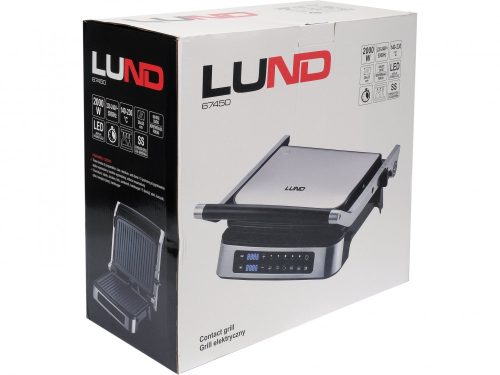 LUND ELEKTRICKÝ GRIL 2000W, LED OVLÁDACÍ PANEL (67450)