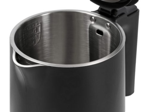 LUND Rýchlovarná kanvica LUND GRF 1,5 l – čierna, nerezová, s dvojitou stenou (68206)