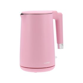   LUND Rýchlovarná kanvica LUND GRF 1,5 l – ružová, nerezová, s dvojitou stenou (68209)