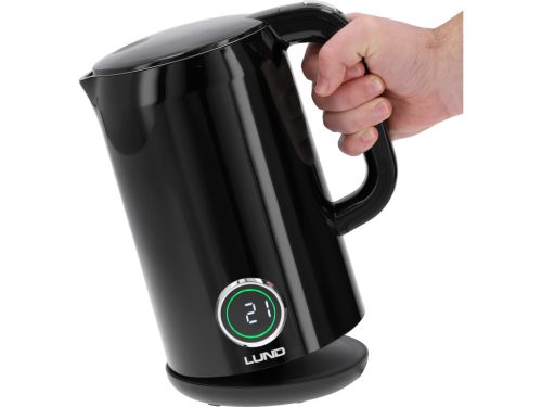 LUND Elektrická kanvica 1,7 l, s reguláciou teploty, čierna   (68219)