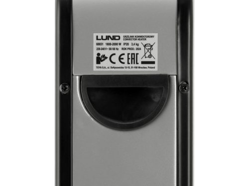 LUND konvektorový ohrievač – 2000 W s funkciou TURBO a termostatom (68651)