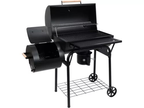 LUND Uhlíkový gril s udiareňou XXL – grilovacia plocha 64 × 37 cm (99909)