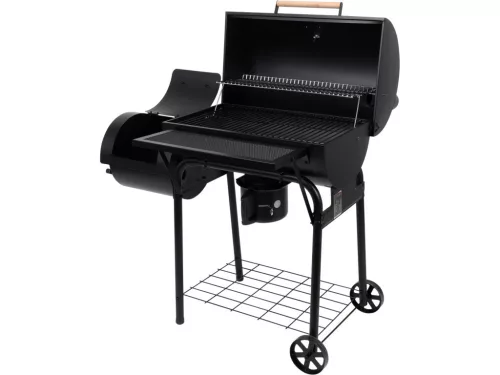 LUND Uhlíkový gril s udiareňou XXL – grilovacia plocha 64 × 37 cm (99909)