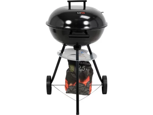 LUND Kruhly drevený uhlový gril s pokrievkou – Ø 41 cm. (99918)