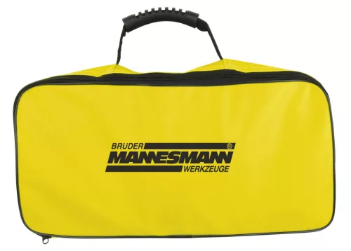 MANNESMANN núdzová automobilová taška s kompresorom, štartovacími káblami a LED výstražným svetlom (M01782)
