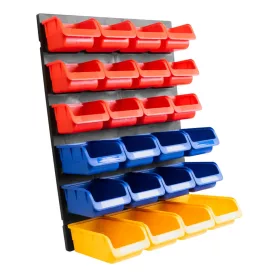   MANNESMANN nástenný organizér náradia s panelmi a úložnými boxmi (M41555)